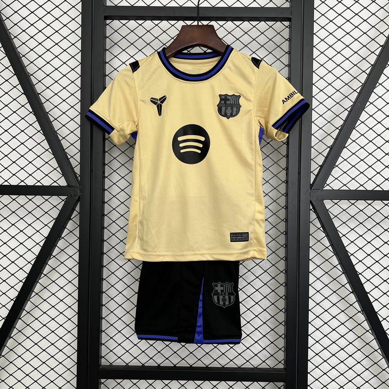 Kit Infantil Barcelona 25/26 –  Away Bege