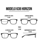 Óculos de Sol Masculino Horizon Armação em Metal Lentes UV400