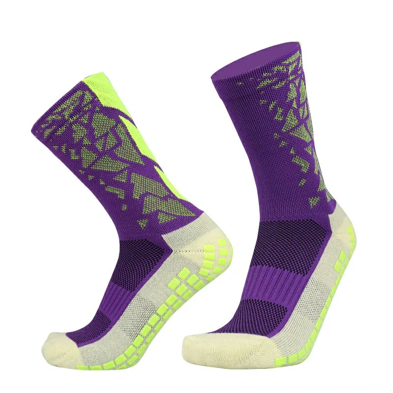 Meias de Futebol Antiderrapantes com Grip de Silicone