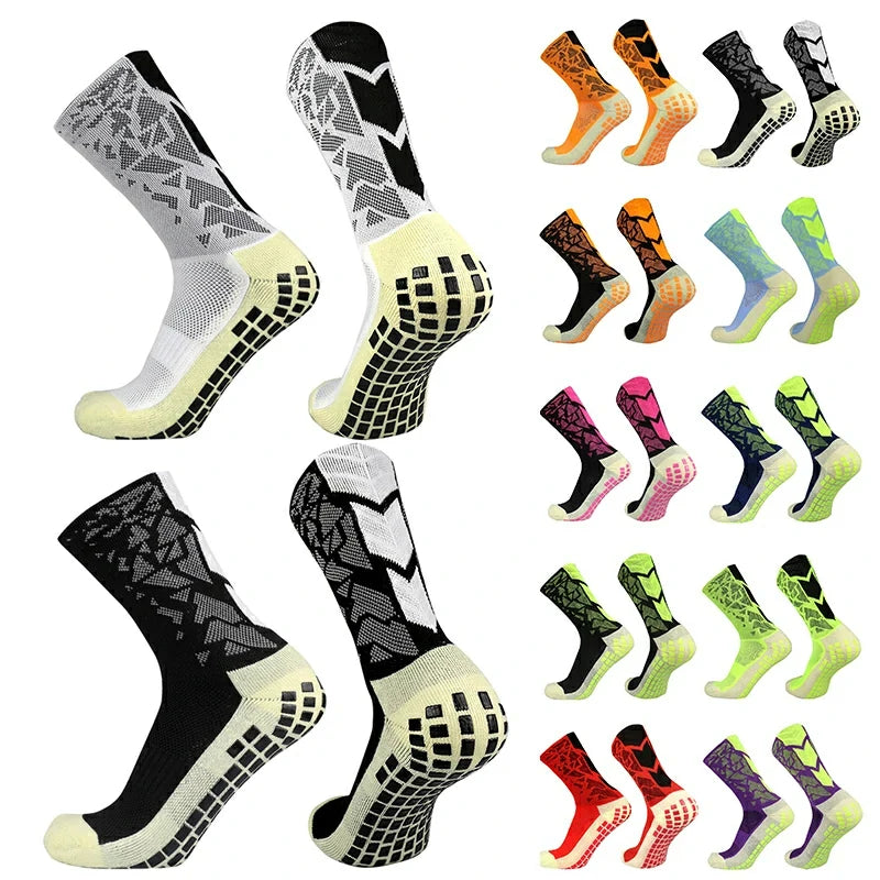 Meias de Futebol Antiderrapantes com Grip de Silicone
