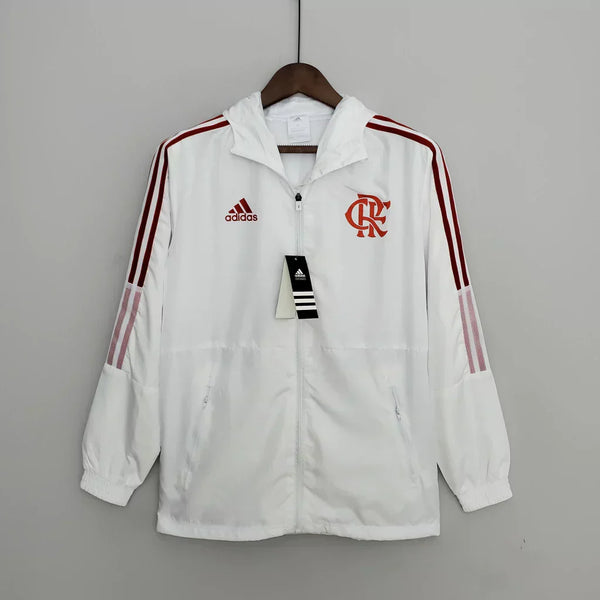 Corta-vento Flamengo Adidas - Branco+Vermelho