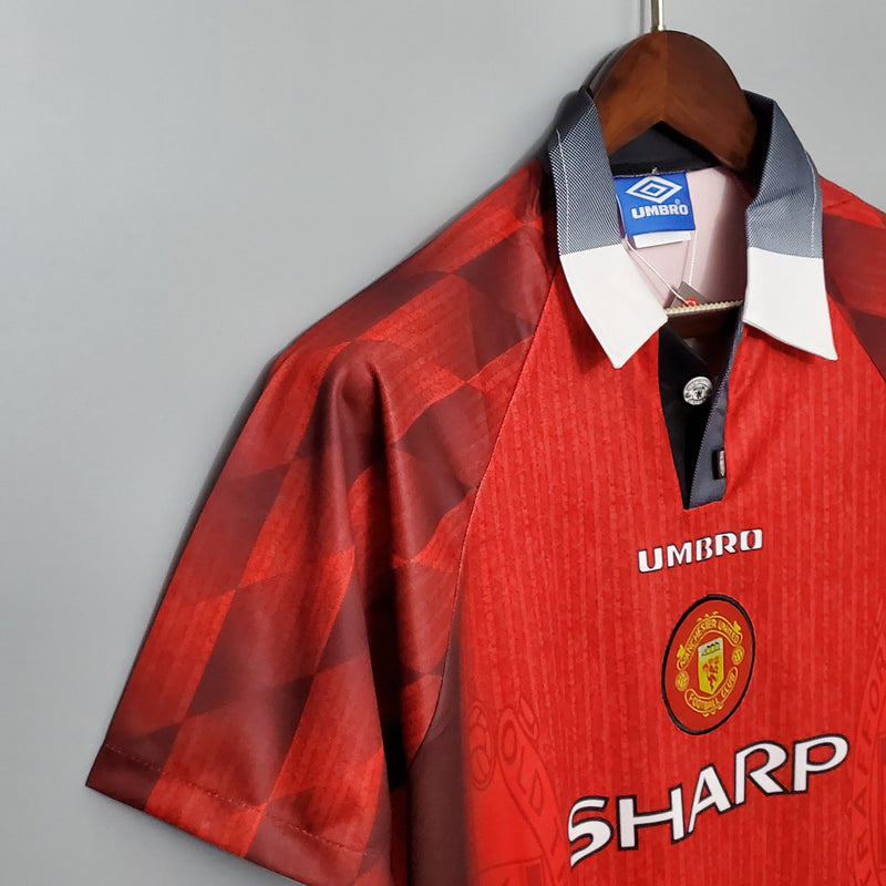 CamisaRetro 1996 Manchester United - Torcedor Masculina