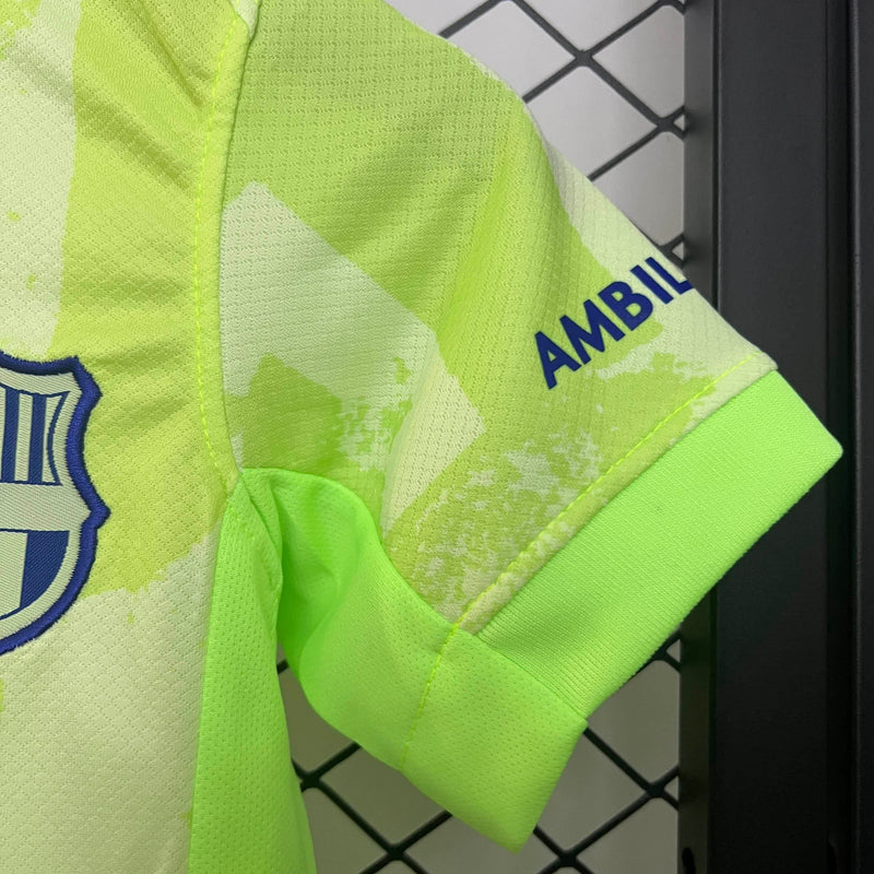 Kit Infantil Barcelona Terceiro 25/26 – Verde