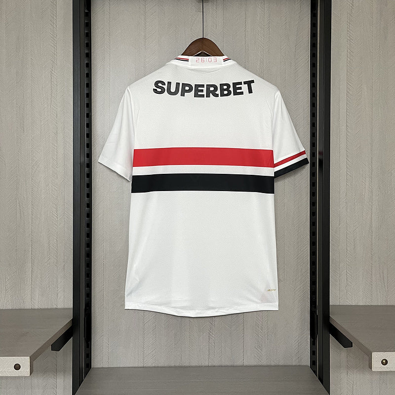 Camisa São Paulo Casa 25/26 -Torcedor Masculina branco