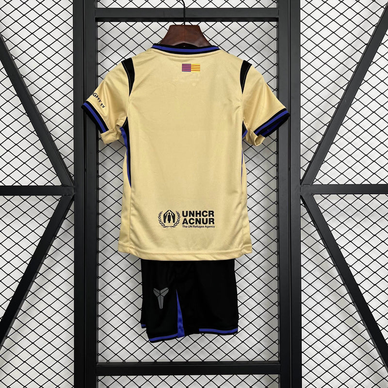 Kit Infantil Barcelona 25/26 –  Away Bege