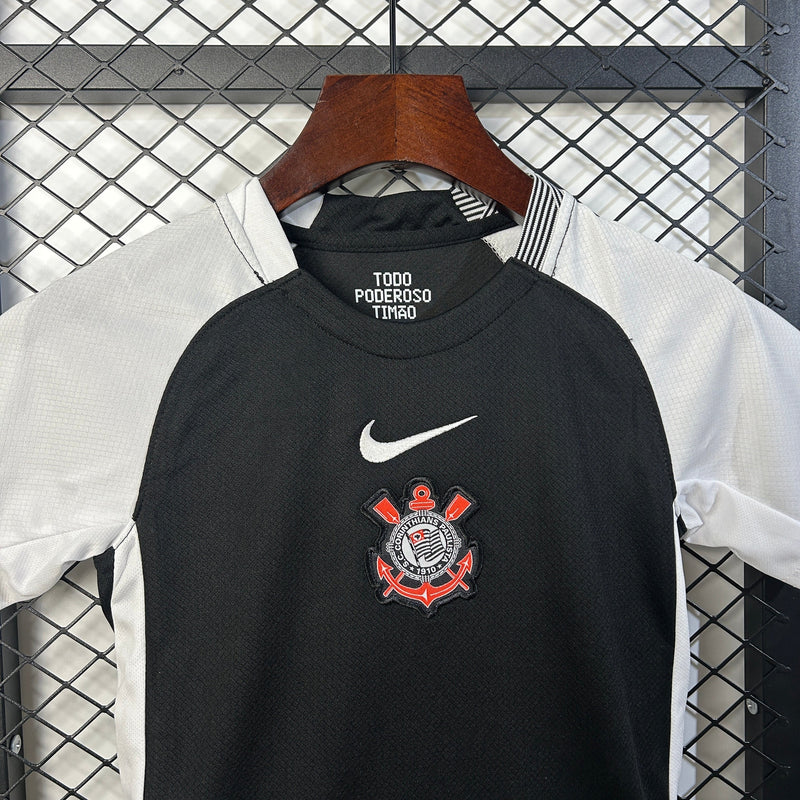 Kit Infantil Corinthians Casa 25/26 –  Preto