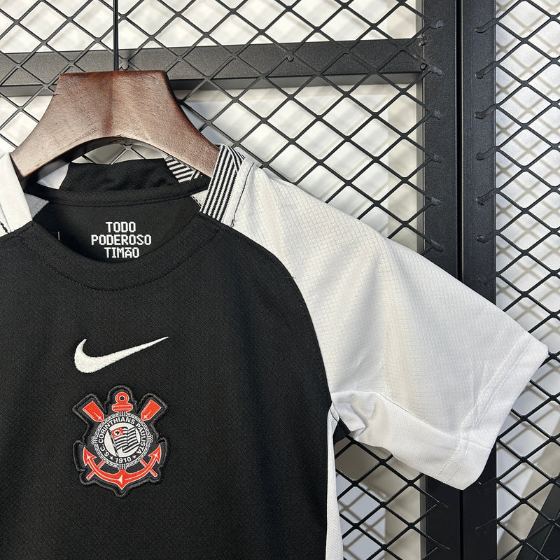 Kit Infantil Corinthians Casa 25/26 –  Preto