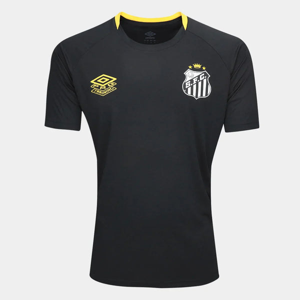 Camisa Santos 25/26 Treino Umbro Masculina - Preto+Amarelo