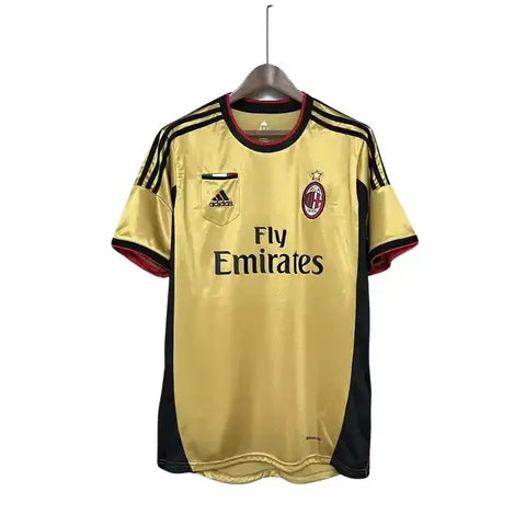 Camisa Milan Retrô Titular Dourada 2013/2014 Torcedor Adidas Masculina (PRONTA ENTREGA)