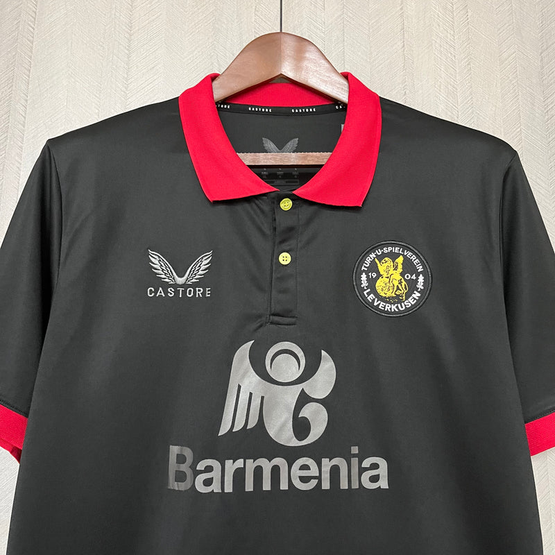 Camisa 120th Aniversário Bayer Leverkusen Black 24/25 - Torcedor Masculina