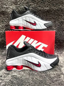 Tênis Nike Shox R4 Branco com Vermelho - Masculino