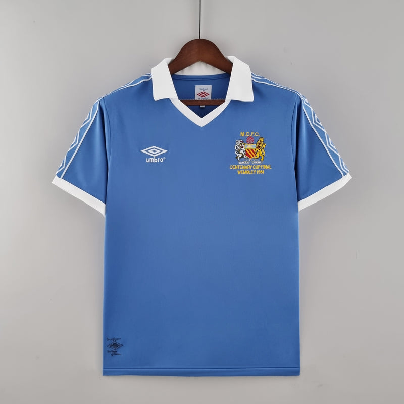 Camisa  Retro Manchester City 81  - Torcedor Masculina