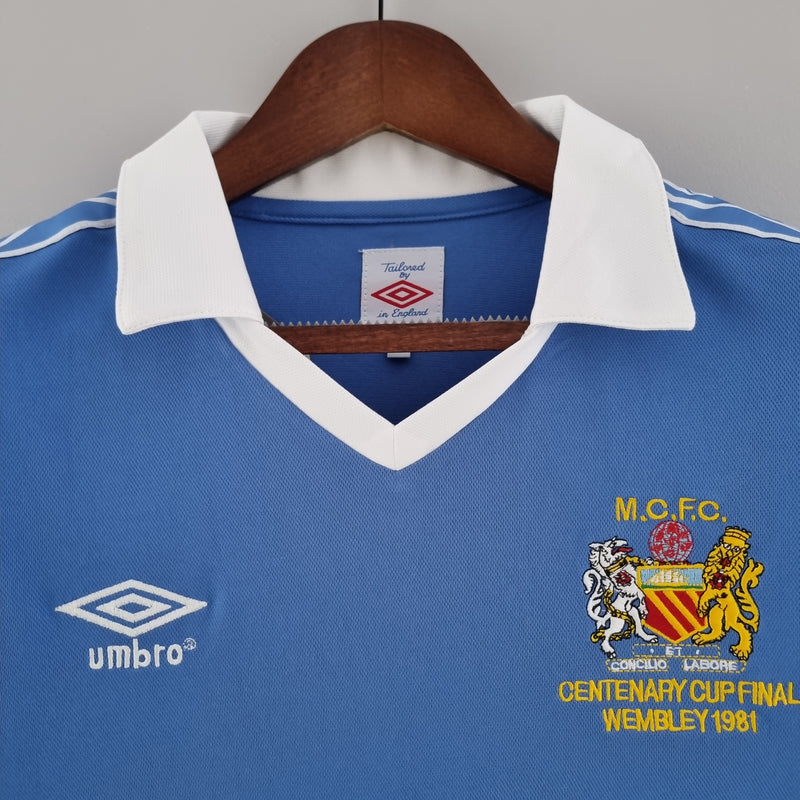 Camisa  Retro Manchester City 81  - Torcedor Masculina