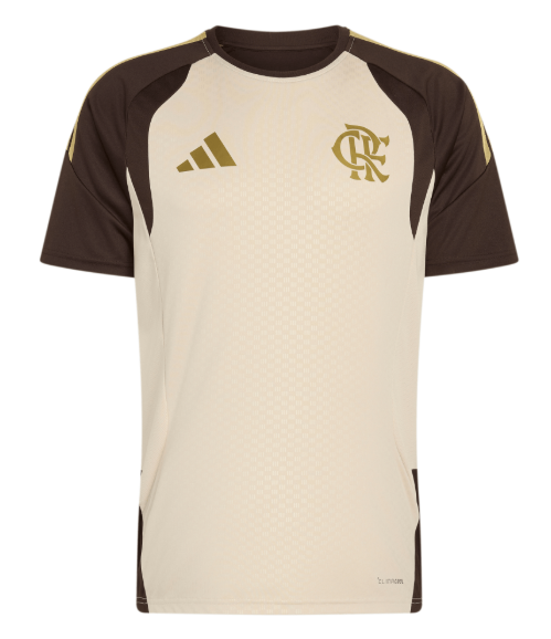 Camisa Treino Flamengo 26/27 Torcedor Masculina - Marrom Claro (PRONTA ENTREGA)