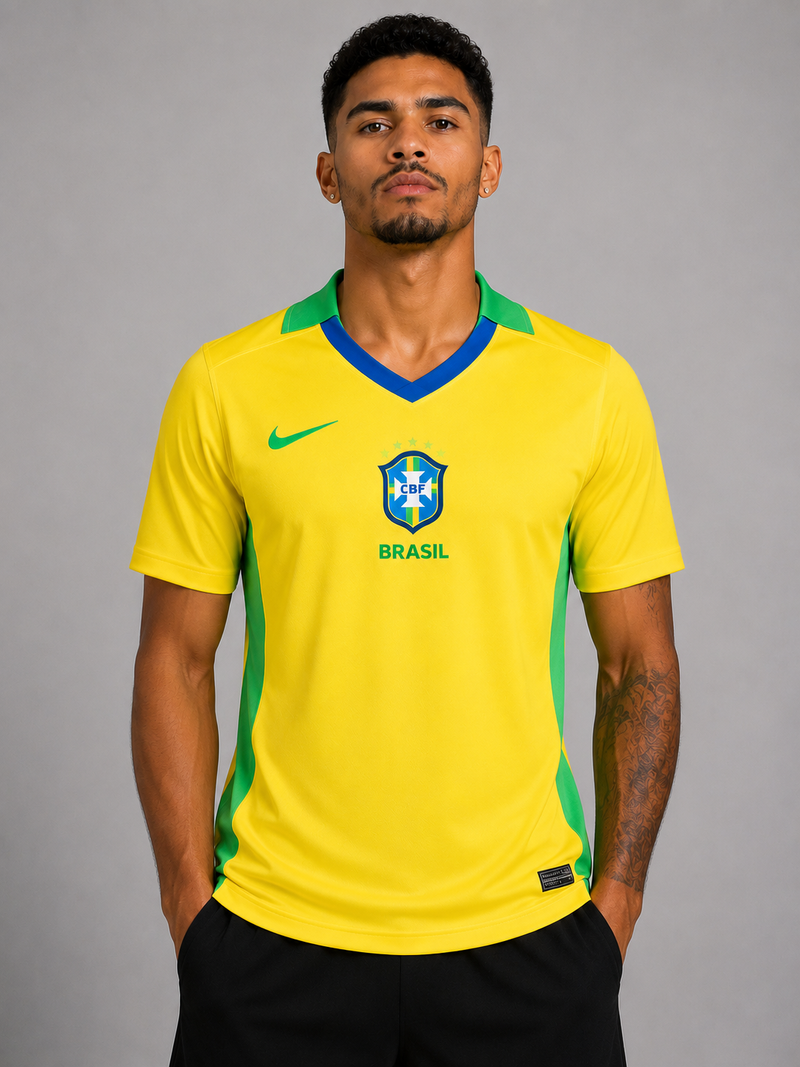Camisa Brasil 25/26 Home - Versão Torcedor - Amarela (PRONTA ENTREGA)