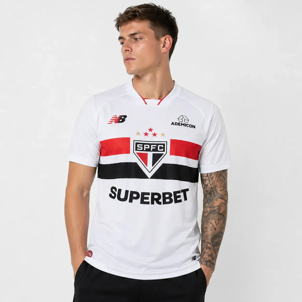Camisa do São Paulo I 26/27 New Balance Torcedor - Branca (PRONTA ENTREGA)