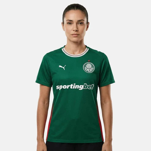 Camisa Feminina Palmeiras Torcedor - 26/27 - Verde - SportingBet (PRONTA ENTREGA)