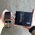 Kit Carteira Masculina Couro Sintético MAYOS WALLET + Cinto Masculino Dupla Face