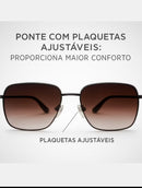 Óculos de Sol Masculino Horizon Armação em Metal Lentes UV400