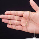 Corrente + Pigente Cruz Palito Banhado a Ouro 18k Cordão Cartier