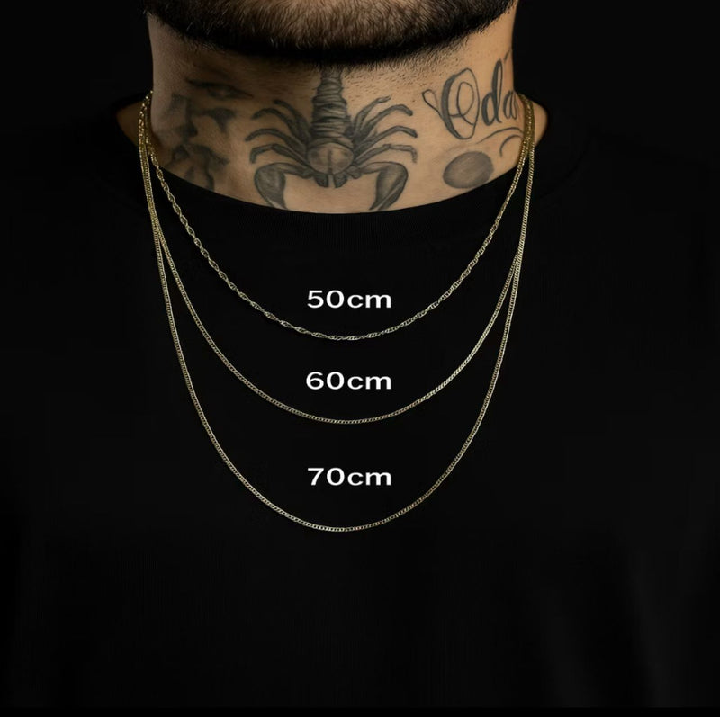 Corrente Veneziana Masculina Banhada a ouro18k