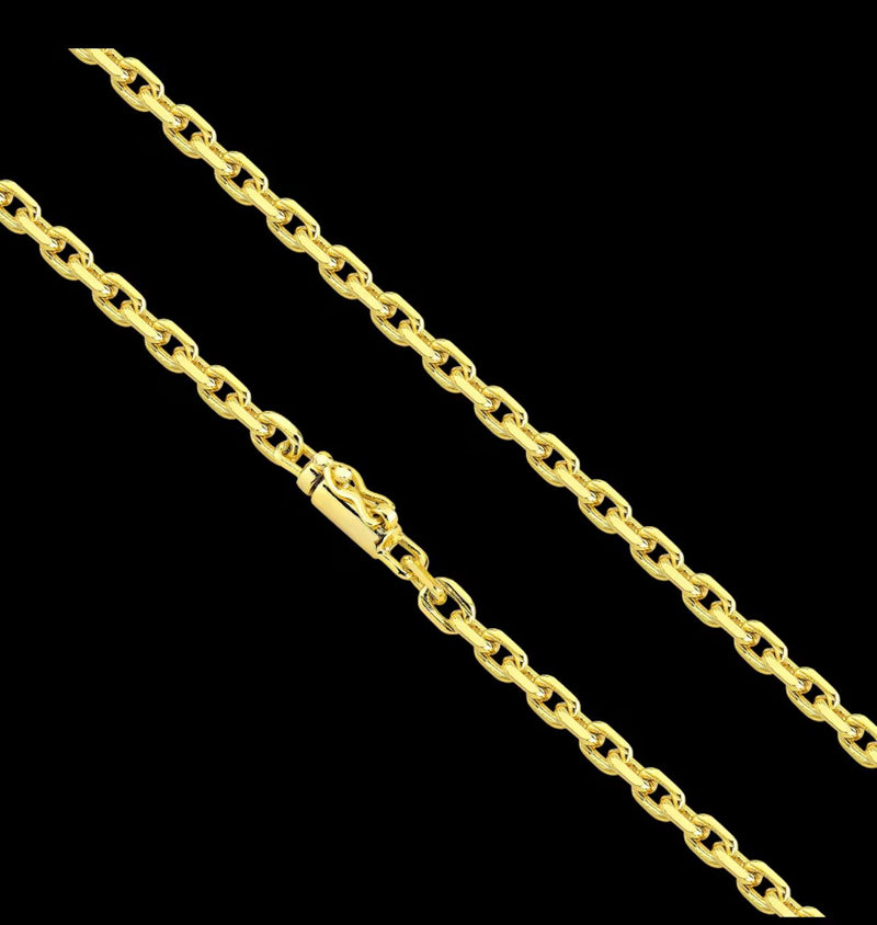 Corrente Masculina Cartier Cadeado 4,5mm Banhada a Ouro 18k