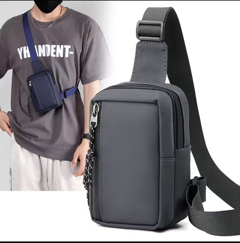 Bolsa esportiva unissex de ombro / peito, estilo compacto e simples