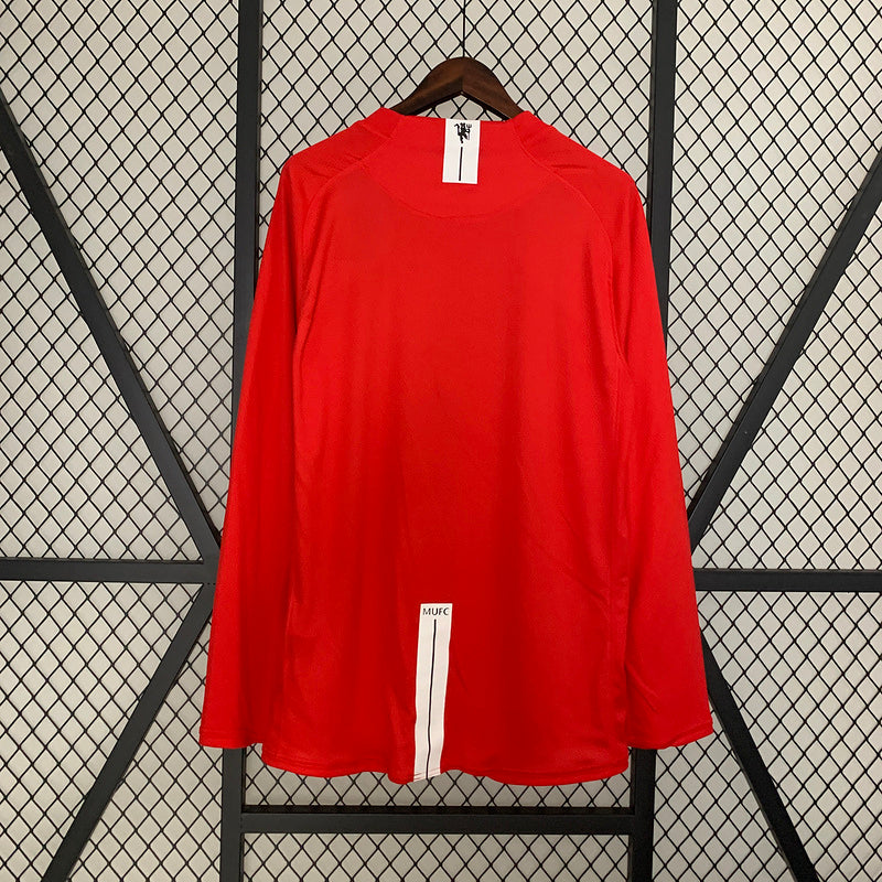 Camisa Retrô Manga Longa Manchester United 2007/2008 Retrô  - Nike Vermelha