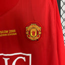 Camisa Retrô Manga Longa Manchester United 2007/2008 Retrô  - Nike Vermelha
