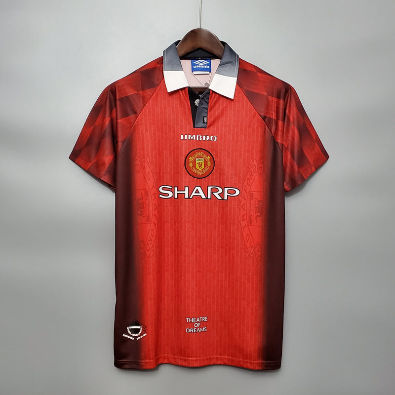 CamisaRetro 1996 Manchester United - Torcedor Masculina