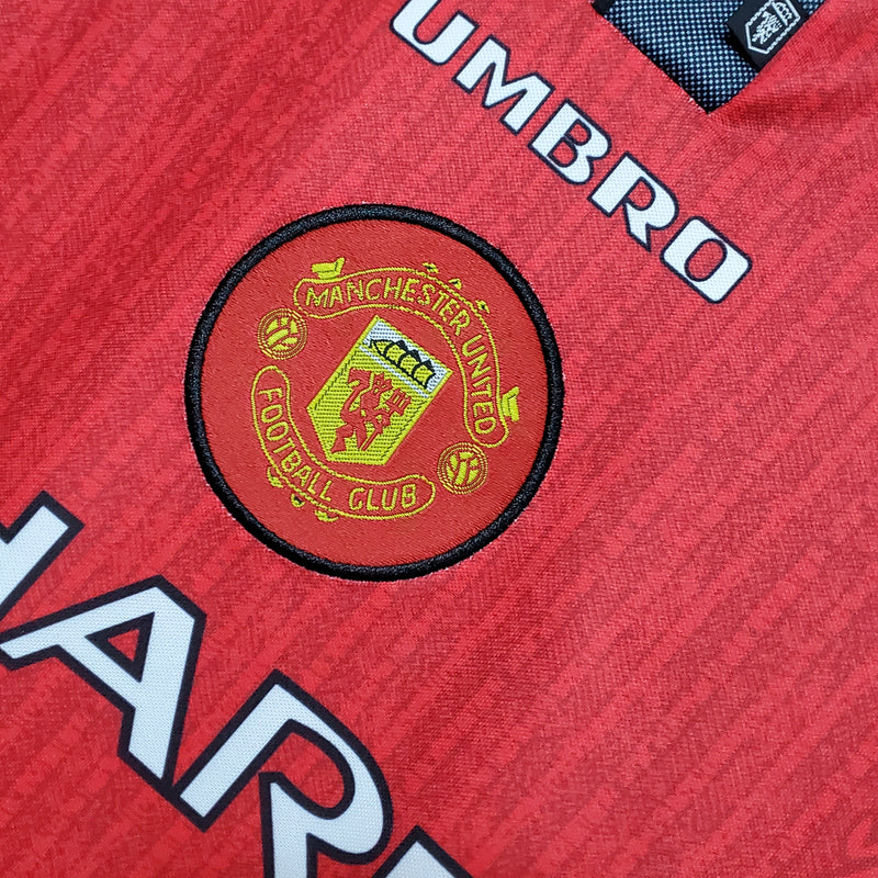 CamisaRetro 1996 Manchester United - Torcedor Masculina