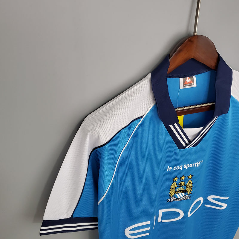 Camisa Retro Manchester City 99/01- Torcedor Masculina
