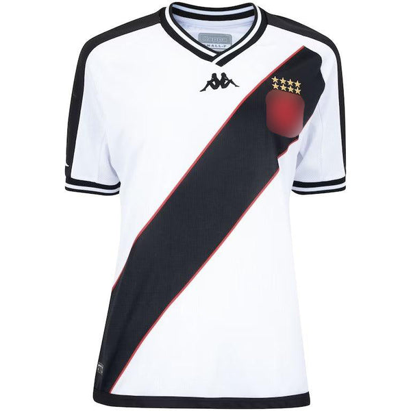 Camisa Vasco I 24/25 Kappa - Branca com Listra Preta - (Feminina)