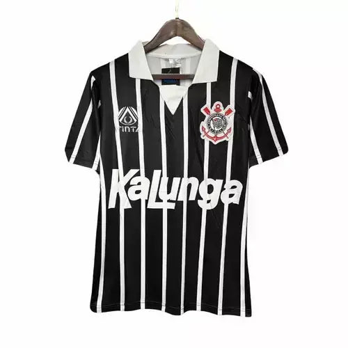 Camisa Corinthians Kalunga Retrô 1990 Masculina - Preta (PRONTA ENTREGA)