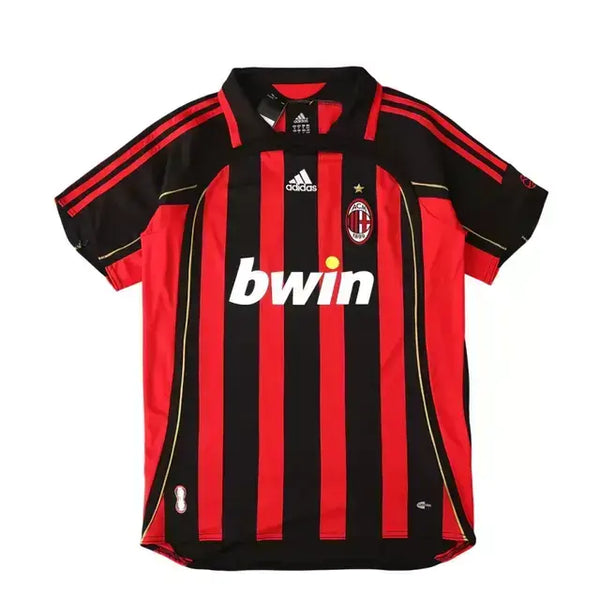 Camisa Milan Retrô I 06/07 Torcedor Adidas Masculina - Preto e Vermelha (KAKA' + 22) (PRONTA ENTREGA)