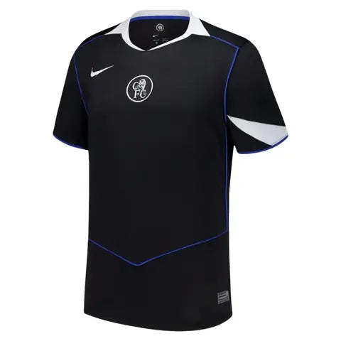 Camisa Futebol Chelsea III 25/26 Torcedor Total 90 Nike Preta Masculina (PRONTA ENTREGA)