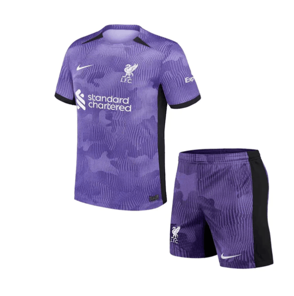 Kit Infantil Liverpool Third 23/24 - Roxo
