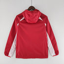 Corta-vento Internacional Adidas - Vermelho e Branco