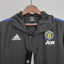 Corta-vento Manchester United Adidas - Preto e Azul