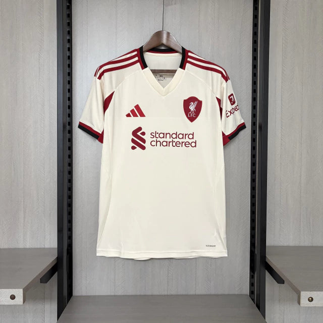 Camisa ll Liverpool 25/26 Torcedor Adidas Masculina - Branco (Pronta entrega)