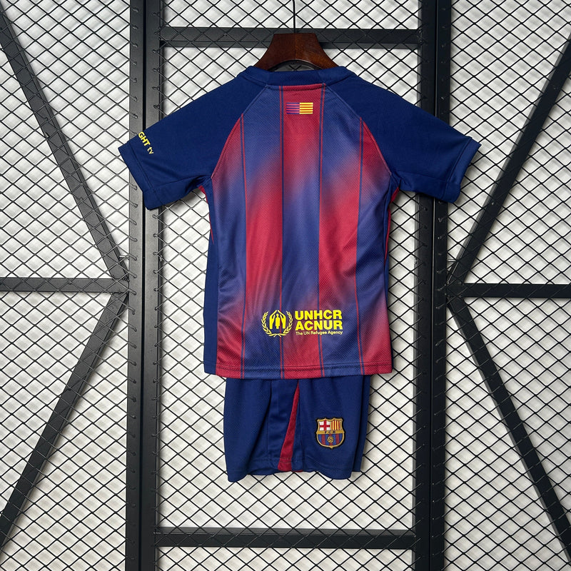 Kit Infantil Casa Barcelona 25/26 –  Azul/Vermelho