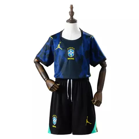 Kit Infantil Brasil II COPA 2026 Torcedor - Azul e Preto (PRONTA ENTREGA)