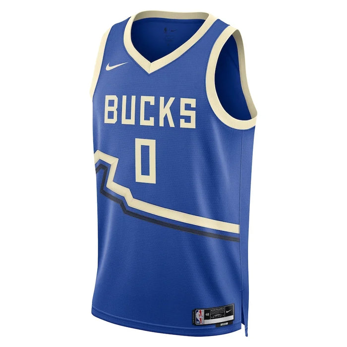 Regata NBA Milwaukee Bucks - Azul - LILLARD 0 (PRONTA ENTREGA)