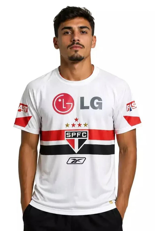Camisa Retrô São Paulo 2006 - Home - Branca - Reebook (PRONTA ENTREGA)