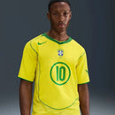 Camisa Brasil Total 90 - Nike - Retrô 2004/2005 (RONALDINHO + 10) (PRONTA ENTREGA)