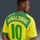 Camisa Brasil Total 90 - Nike - Retrô 2004/2005 (RONALDINHO + 10) (PRONTA ENTREGA)