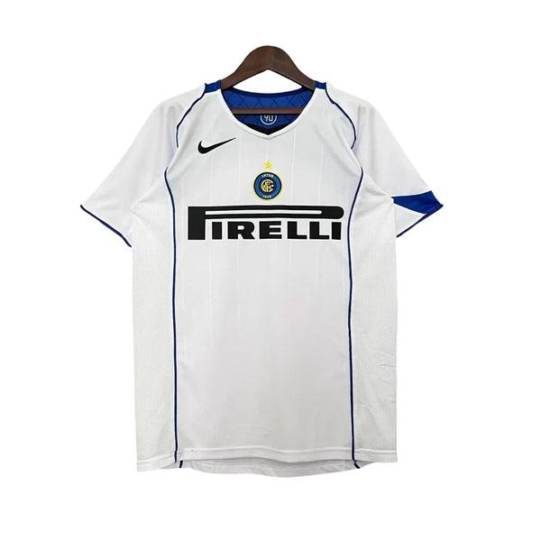 Camisa Inter de Milão Retrô II Away 04/05 Torcedor Masculina - Branco (ADRIANO + 10) (PRONTA ENTREGA)