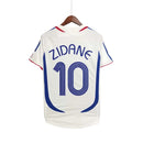 Camisa França Away 2006/2007 Retrô Masculino Adidas Branca (ZIDANE + 10) (PRONTA ENTREGA)