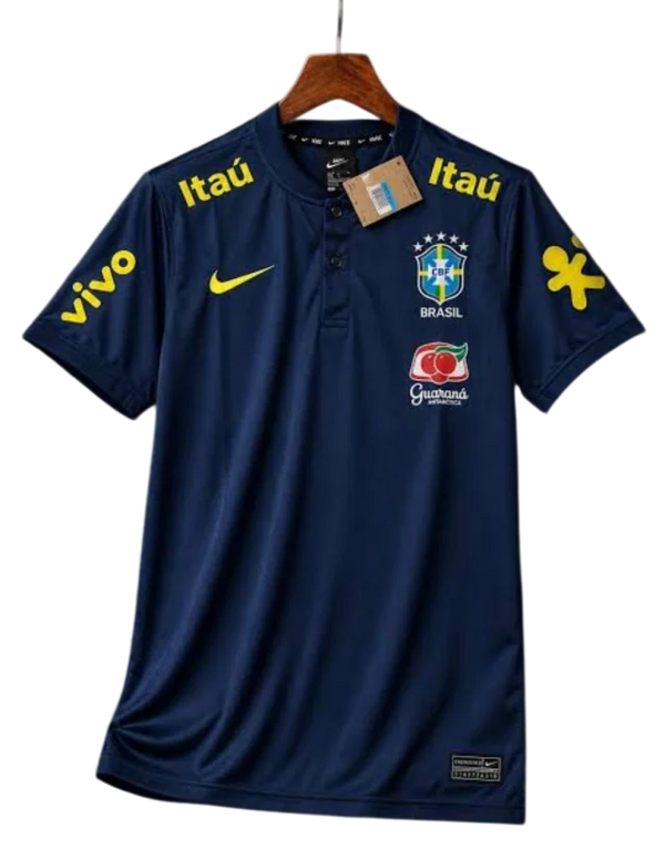 Camisa Brasil Polo Treino - Masculina - Azul (PRONTA ENTREGA)