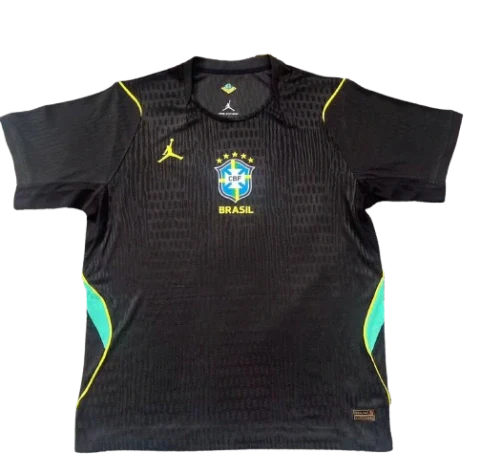 Camisa Brasil Nike Treino 2026 Jogador Masculina - Preta (Símbolo no meio) (PRONTA ENTREGA)